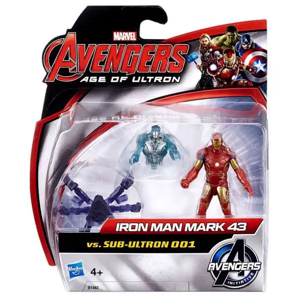 Marvel Avengers Age of Ultron Iron Man Mark 43 vs. Sub-Ultron 001 Action Figure 2-Pack
