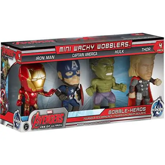 Funko Marvel Mini Wacky Wobblers Avengers Age of Ultron Bobble Head Set