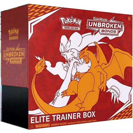 Pokemon Sun & Moon Unbroken Bonds Reshiram / Charizard Elite Trainer Box [8 Booster Packs, 65 Card Sleeves, 45 Energy Cards & More]
