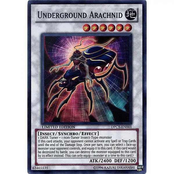 YuGiOh YuGiOh 5D's 2011 Duelist Pack Collection Tin Super Rare Underground Arachnid DPC5-EN001