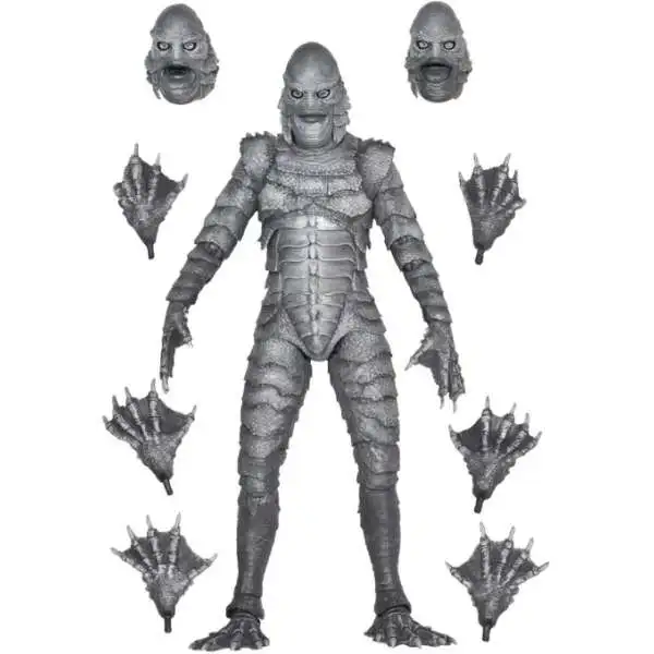 NECA Universal Monsters Creature From The Black Lagoon Exclusive Action Figure [Ultimate Version, B&W]