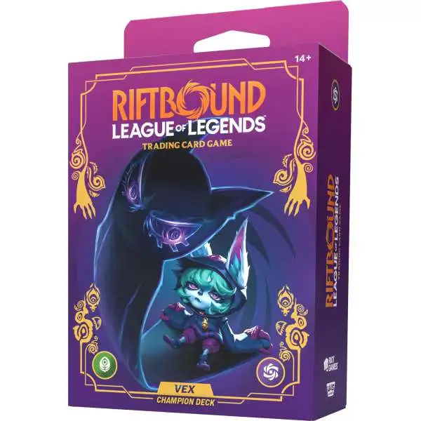 Riftbound: League of Legends Trading Card Game Unleashed Vex Champion Deck [56 Cards, Booster Pack & More] (Pre-Order ships May)
