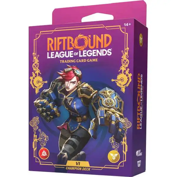 Riftbound: League of Legends Trading Card Game Unleashed Vi Champion Deck [56 Cards, Booster Pack & More] (Pre-Order ships May)