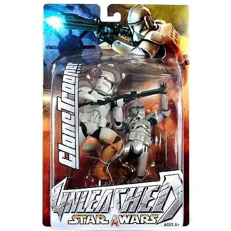 Star Wars Attack of the Clones Unleashed Series 7 White Clone Trooper Action Figure