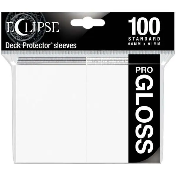 Ultra Pro Card Supplies Eclipse Pro-Gloss Arctic White Standard Card Sleeves [100 Count]