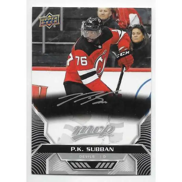 NHL New Jersey Devils 2020-21 MVP Hockey Silver Script Parallel P.K. Subban #150