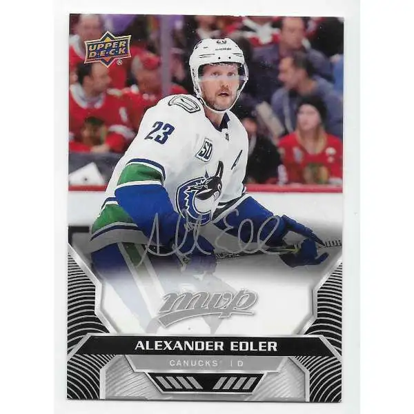 NHL Vancouver Canucks 2020-21 MVP Hockey Silver Script Parallel Alexander Edler #172