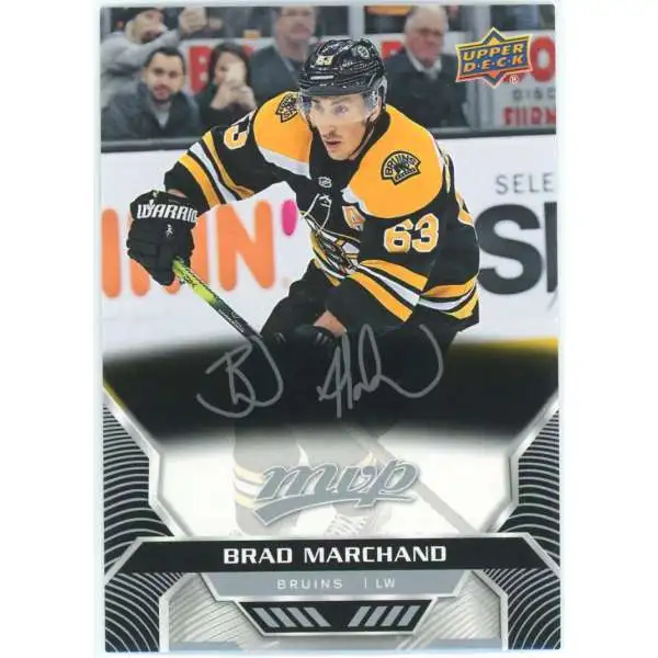 NHL Boston Bruins 2020-21 MVP Hockey Silver Script Parallel Brad Marchand #213