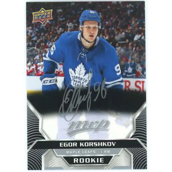 NHL Toronto Maple Leafs 2020-21 MVP Hockey Silver Script Parallel Egor Korshkov #231