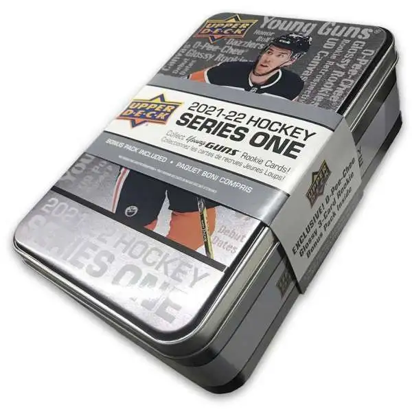 NHL Upper Deck 2021-22 Series 1 Hockey Trading Card Collector's Tin [8 Packs + 1 Bonus Pack]