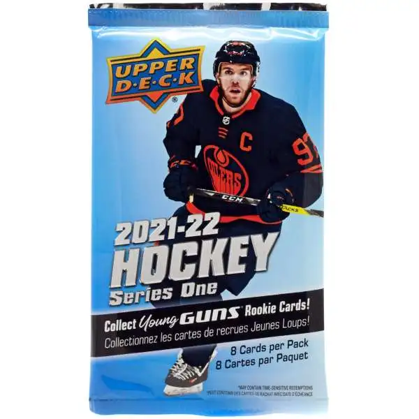 NHL Upper Deck 2021-22 Series One Hockey Trading Card RETAIL Pack [8 Cards]