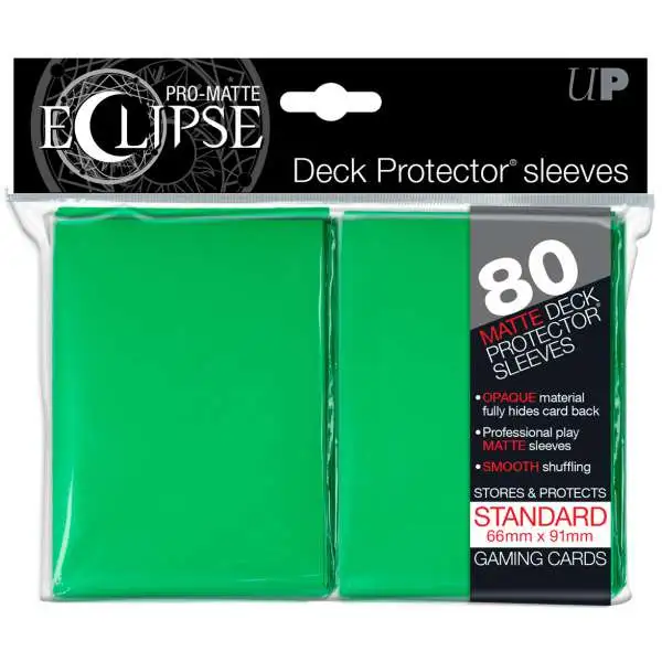 Ultra Pro Card Supplies Eclipse Pro-Matte Green Standard Card Sleeves [80 Count]