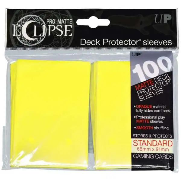 Ultra Pro Card Supplies Eclipse Pro-Matte Lemon Yellow Standard Card Sleeves [100 Count]