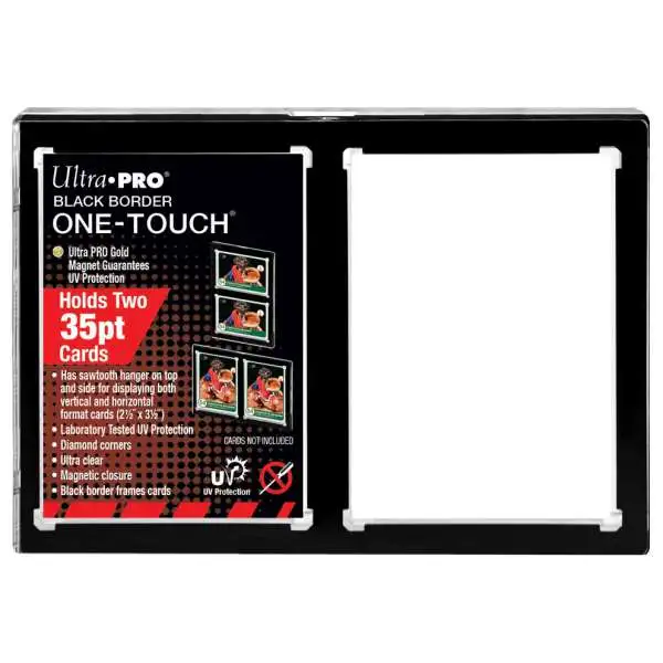 Ultra Pro Card Supplies Black Border One-Touch Magnetic Card Holder [35 pt, 2 Card ]