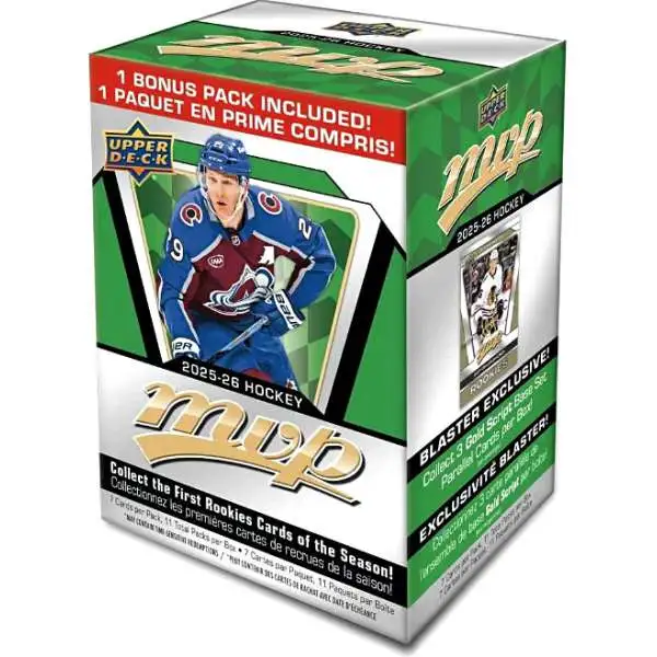 NHL Upper Deck 2025-26 MVP Hockey Trading Card BLASTER Box [10 Packs + 1 Bonus]