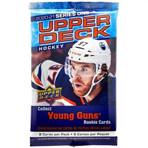 NHL Upper Deck 2020-21 Series 1 Hockey Trading Card Pack [8 Cards]