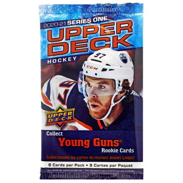 NHL Upper Deck 2020-21 Series 1 Hockey Trading Card RETAIL Pack [8 Cards]
