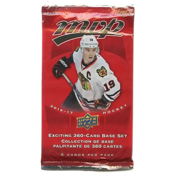 NHL Upper Deck 2016-17 MVP Hockey Trading Card Pack [5 Cards]