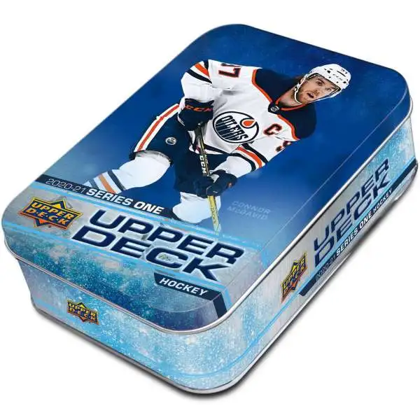NHL Upper Deck 2020-21 Series 1 Hockey Trading Card Collector Tin [9 Packs + 1 Bonus Pack]