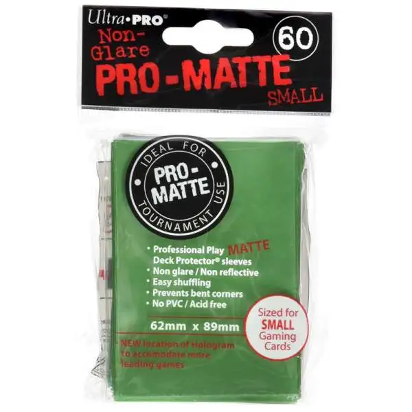 Ultra Pro Card Supplies Non-Glare Pro-Matte Green Small Card Sleeves [60 Count]