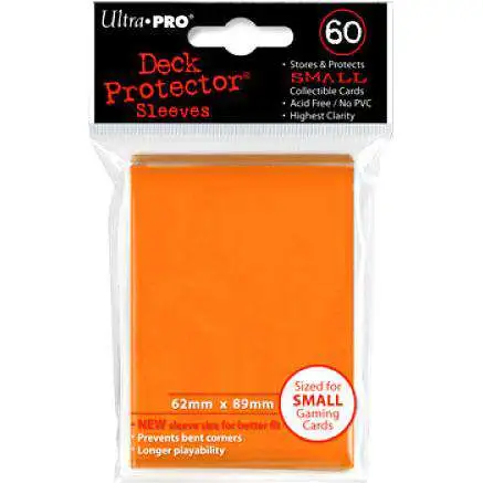 Ultra Pro Card Supplies Deck Protector Orange Small Card Sleeves [60 Count]