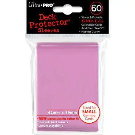 Ultra Pro Card Supplies Deck Protector Pink Small Card Sleeves [60 Count]