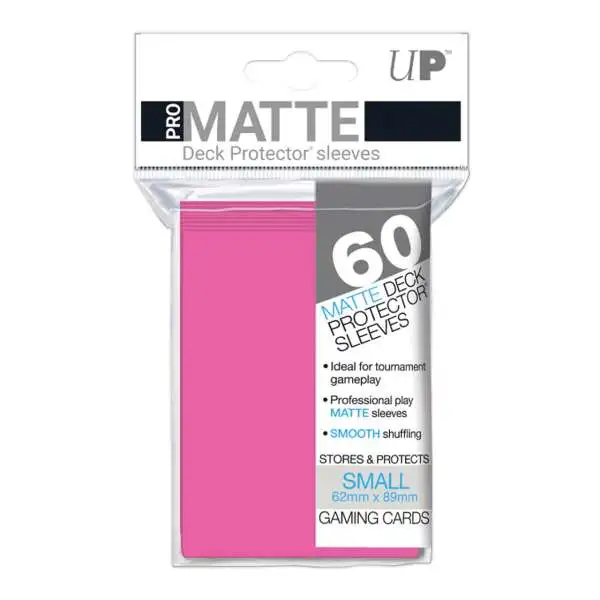 Ultra Pro Card Supplies Non-Glare Pro-Matte Bright Pink Small Card Sleeves [60 Count]