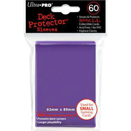 Ultra Pro Card Supplies Deck Protector Purple Small Card Sleeves [60 Count]