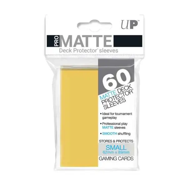 Ultra Pro Card Supplies Non-Glare Pro-Matte Yellow Small Card Sleeves [60 Count]