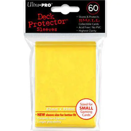 Ultra Pro Card Supplies Deck Protector Yellow Small Card Sleeves [60 Count]