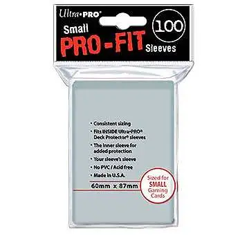 Ultra Pro Card Supplies Pro-Fit Clear Small Card Sleeves [100 Count Pro-Fit]