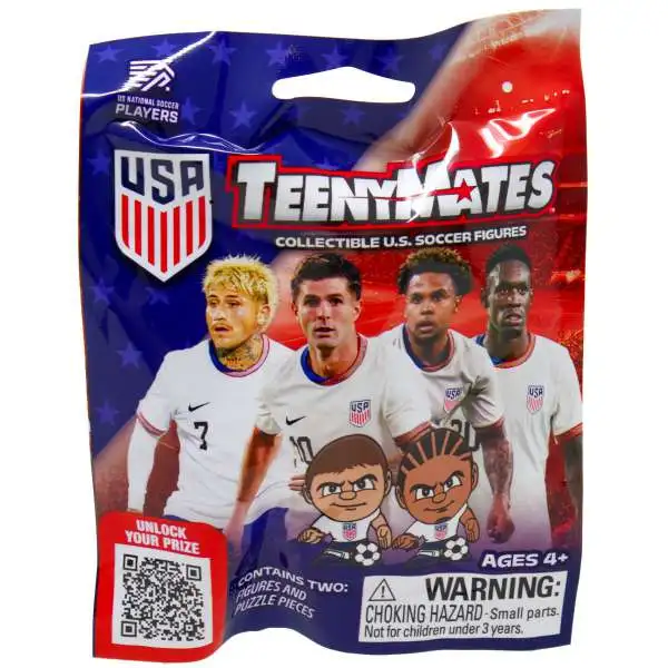 TeenyMates USA Soccer Mystery Pack [2 Figures & 2 Puzzle Pieces]