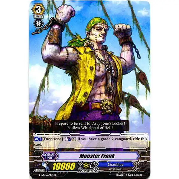 Cardfight Vanguard Descent of the King of Knights Rare Monster Frank BT01-037