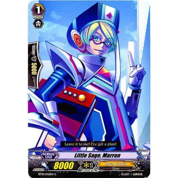 Cardfight Vanguard Descent of the King of Knights Common Little Sage, Marron BT01-042