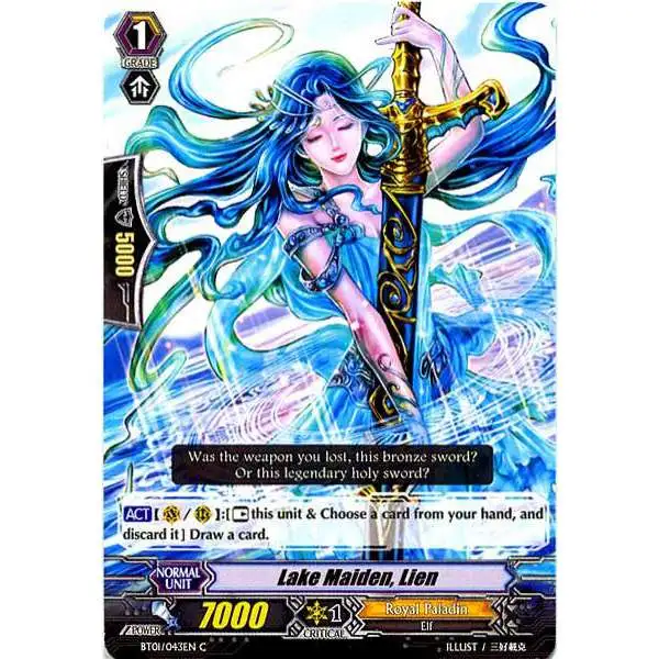 Cardfight Vanguard Descent of the King of Knights Common Lake Maiden, Lien BT01-043