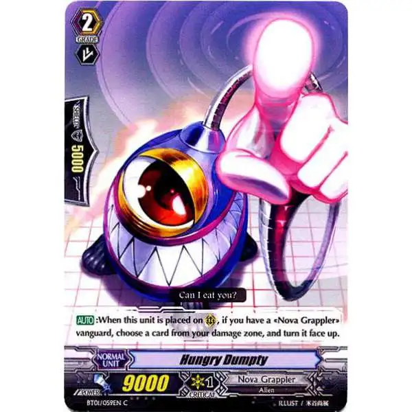 Cardfight Vanguard Descent of the King of Knights Common Hungry Dumpty BT01-059