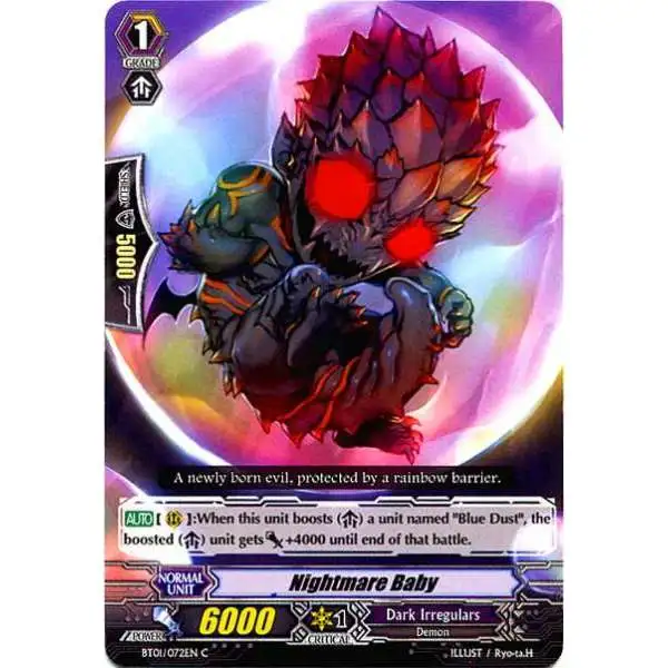 Cardfight Vanguard Descent of the King of Knights Common Nightmare Baby BT01-072