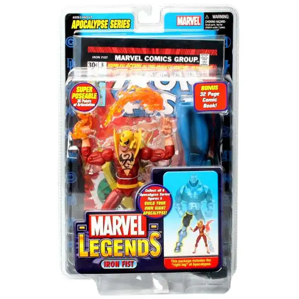 Marvel Legends Apocalypse Series Iron Fist Action Figure [Red Variant, Damaged Package]