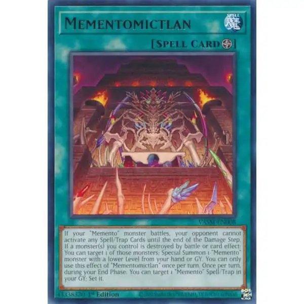 YuGiOh Trading Card Game Valiant Smashers Rare Mementomictlan VASM-EN008