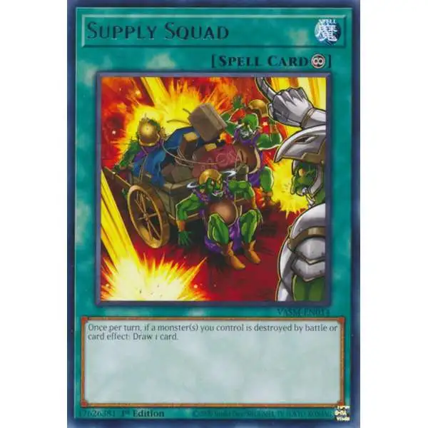 YuGiOh Trading Card Game Valiant Smashers Rare Supply Squad VASM-EN014