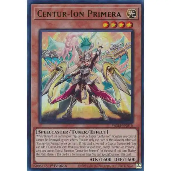 YuGiOh Trading Card Game Valiant Smashers Ultra Rare Centur-Ion Primera VASM-EN016