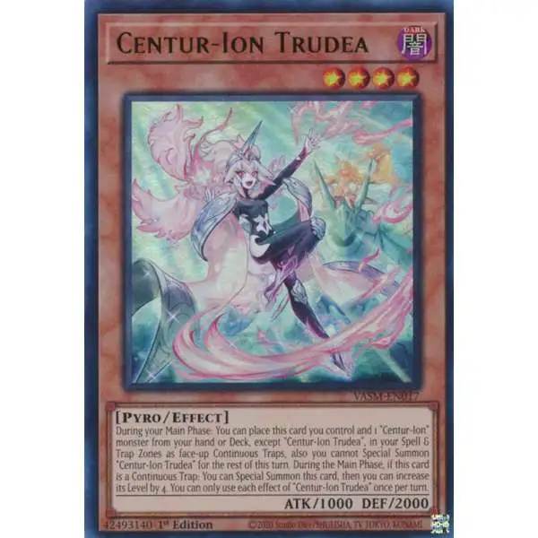 YuGiOh Trading Card Game Valiant Smashers Ultra Rare Centur-Ion Trudea VASM-EN017