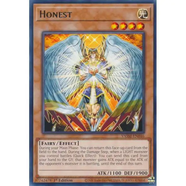 YuGiOh Trading Card Game Valiant Smashers Collector's Rare Honest VASM-EN046