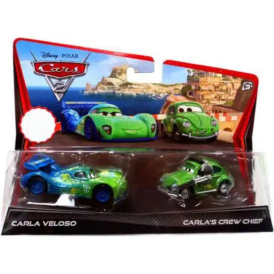 Disney / Pixar Cars Cars 2 Carla Veloso & Carla's Crew Chief Exclusive Diecast Car 2-Pack