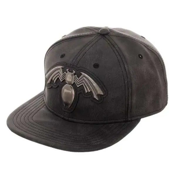 Marvel Venom Metal Logo Distressed PU Snapback Cap