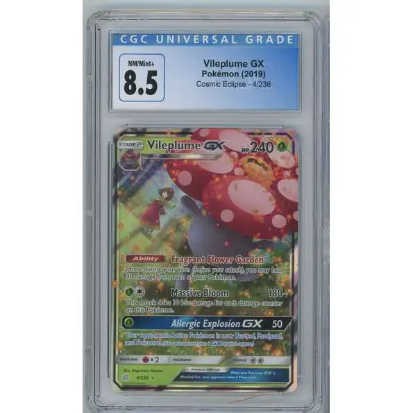 Pokemon Cosmic Eclipse Vileplume GX Alternate Art Graded Card 4