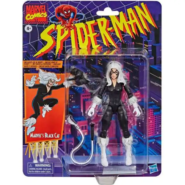 Spider-Man Marvel Legends Retro Series Black Cat Action Figure