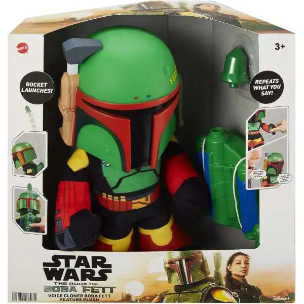 Star Wars The Book of Boba Fett Voice Cloner Boba Fett Exclusive 12-Inch Plush with Sound