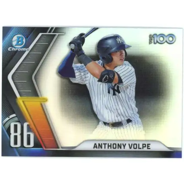 MLB New York Yankees 2022 Bowman Chrome Top 100 Prospects Refractor Anthony Volpe BTP-86 [Rookie]