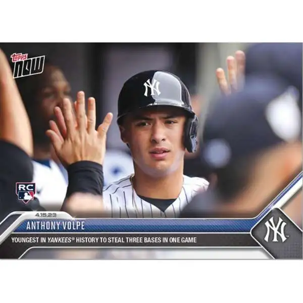 MLB New York Yankees 2023 NOW Baseball Anthony Volpe Exclusive #126 [Rookie, Youngest Yankee to Steal 3 Bases in one Game]